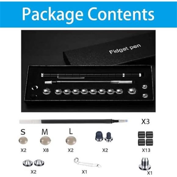 Fidget Pen, Decompression Magnetic Fidget Toy Pen, Magnet Pen Fidget Toy - Picture 5 of 6